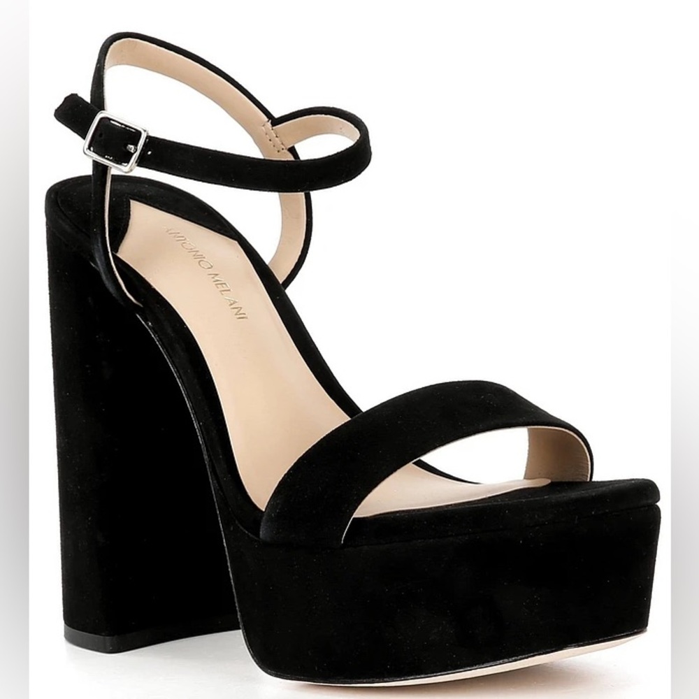 NWT Antonio Melani Seena Suede Platform Dress Sandals Sz 8 (no original box) - Picture 3 of 14